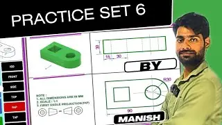 engineering drawing BESICS practice set types of lines & angle of projection details by#manishswami