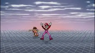 Super Smash Flash 2 - Waluigi And Pit VS Naruto And Fox
