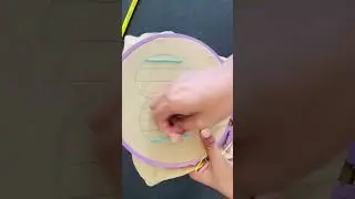 Day 7 of embroidery CABLE CHAIN STITCH #viralvideo #ytshorts #shorts #embroidery #sewing
