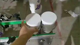 Jars cups conical shaped container sticker labeler
