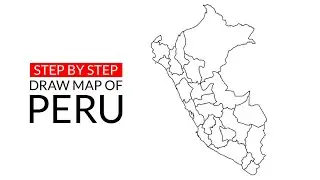 Draw map of Peru Easy Steo by Step | Dibuja un mapa de Per&uacute; paso a paso. #peru #mapdrawing