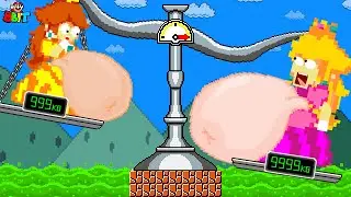 Evolution of Mario Characters: Peach and Daisy PREGANANT BIG SIZE | Game Animation