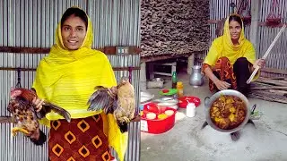 বাড়ির পালা মুরগি রান্না করে খাওয়ার মজাই আলাদা সঙ্গে ছিলো গ্রামের মেহমান দারি