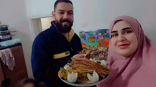 زوجي دخل المطبخ أخيرا وعملنا سمك بلطي مقلي طعمه خطير🥰
