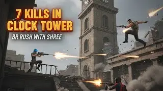 7 kills in clock tower fight . Br rush gameplay with shree #freefire #clocktower #battleroyale 