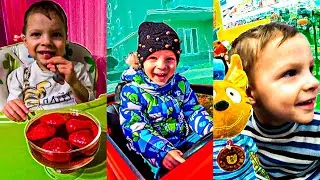 Простые радости клубника, прогулка на машинке и мягкие игрушки Три Кота !