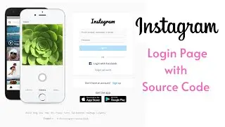 Instagram Login Page Clone | Free Source code