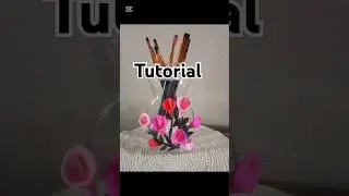 Beautiful Brush holder design🌸🎋 tutorial #diycrafts #superclay #brush #foryou
