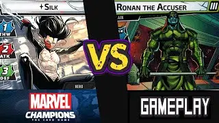 SILK vs RONAN (Expert) Marvel Champions Playthrough | Web-Warrior Fanatic 2099