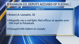 Franklin County deputy accused of fleeing officer at speeds over 100 mph