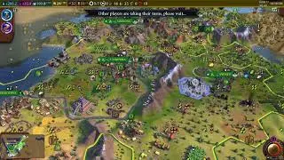 Civ 6 FFA Let's Play Console Multiplayer W/ No AI! Chat Decides Our Win!
