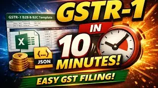 GSTR-1 B2B & B2C Working Ab Seconds Me | Excel Based GST Template | CA Trick 😱