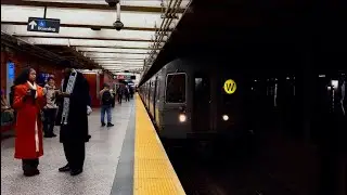 MTA New York City Subway Astoria Bound Kawasaki R68A (W) Local Train @ 49 St