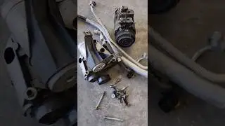 AC Delete in weight on a BMW 330ci #bmw #trackcar #homemechanic #e46