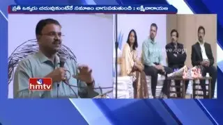 Former CBI JD Lakshminarayana Interaction with ICON Public School Students | Vijayawada | HMTV