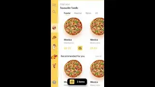 Flutter UI - Pizza Delivery - Part1 - Menu