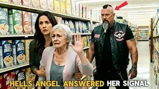 Elderly Lady Gave Rescue Signal To A Hells Angel— What He Did Next No One Expects