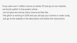 Pirate 101 Crown Hack WorkIng 2019 No download and Survey