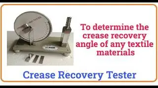 Working video of Crease Recovery Tester|Q-Test