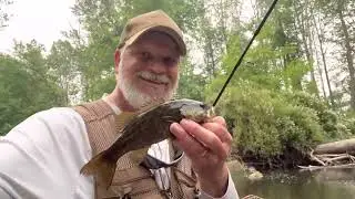 Musconetcong River NJ Trout Fishing Canadian wild fires make it hazy! #fishing #trout  #river