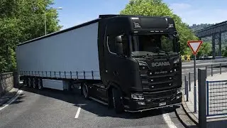 Scania S 730HP V8 on Narrow Streets 😱 | Frankfurt to Stuttgart | ETS2 Realistic Drive