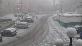 Nevicata 14 febbraio 2012 - Time lapse Piazza Bovio - Minervino Murge