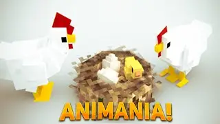 ОБЗОР МОДА ANIMANIA - МОД НА УЛУЧШЕНЫХ ЖИВОТНЫХ В МАЙНКРАФТЕ | ХОРЬКИ, ЦЫПЛЕНКИ, БЫКИ 1.12.2