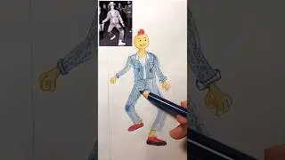 walking like a primate| Drawing #shorts #drawing