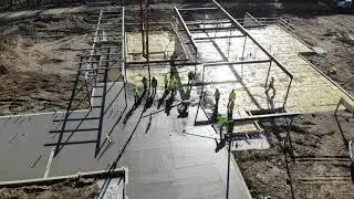May 2020 Drone Footage - Pouring Concrete