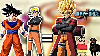 GOKU and NARUTO Fusion FORM vs RANDOM Anime FIGHTERS with SHINCHAN and CHOP 🔥 | JUMP FORCE MUGEN