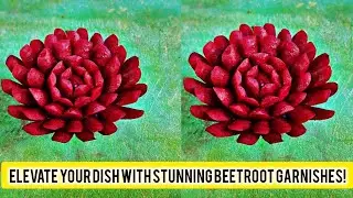 Elevate Your Dish with STUNNING Beetroot Garnishes! #beetroot #carving #art #viralvideo