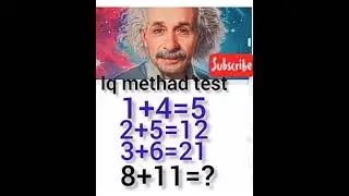IQ method test🤟 only genius people solve this problem🤔