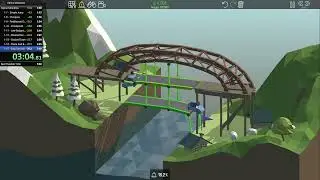 Alpine Meadows (100%) in 3m 05s | WR | Poly Bridge Speedrun
