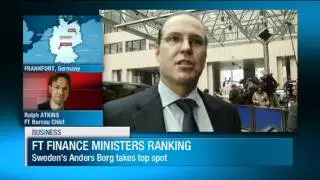 Sweden Tops FT Finance Ministers Ranking