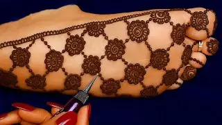Letest Beautiful Heavy Mehendi Design on Foot sole| Bridal Special Mehndi Design 2025  #shortvideo
