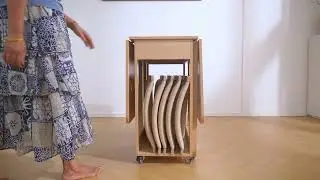 Wood-Tone & Oil-Wax Leather Folding Iron Chairs | Demo & Styling Tips