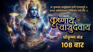 ॐ कृष्णाय वासुदेवाय हरये परमात्मने | Krishna Mantra 108 Times | For Peace & Positivity | No Ads