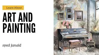 How to Paint a Piano Room | Step by Step Painting Tutorial for Beginners part 7 #art #painting #draw