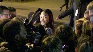 Model Jourdan Dunn at the H&M fashion show in Paris