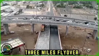 Three Miles overpass, 85% complete (July 2019)