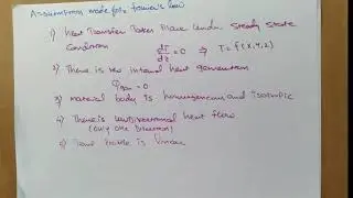 Assumption in Fourier law