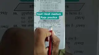 Neet 2026 pyqs practice hindi medium 😍 #pwhindimedium