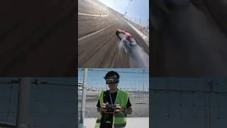 Feel The Drift 🏁 | FPV Drone Chases Race Car (🎥: IG / cesar_fpv)