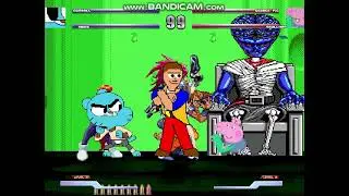 Mugen Team Gumball Vs Team George Pig