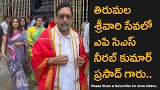 Andhra Pradesh Chief Secretary Neerabh Kumar Prasad Offered Prayers At Tirumala Temple