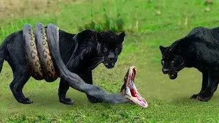 giant anaconda attacks 2 black panthers