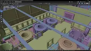 Basis for the greenhouse and laboratory sections - Blender VR game spaceship project
