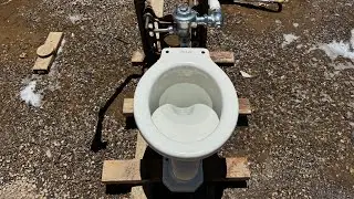 1927 &ldquo;Standard&rdquo; Ejecto Toilet On Flushometer Flushes!
