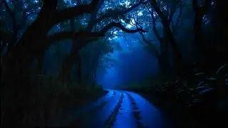 Forest Road Rain Sounds 🌧️🚶&zwj;♂️ Relaxing Nature Ambience for Deep Sleep