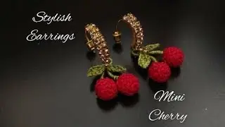 HOW TO MAKE CROCHET EARRINGS | CHERRY EARRINGS